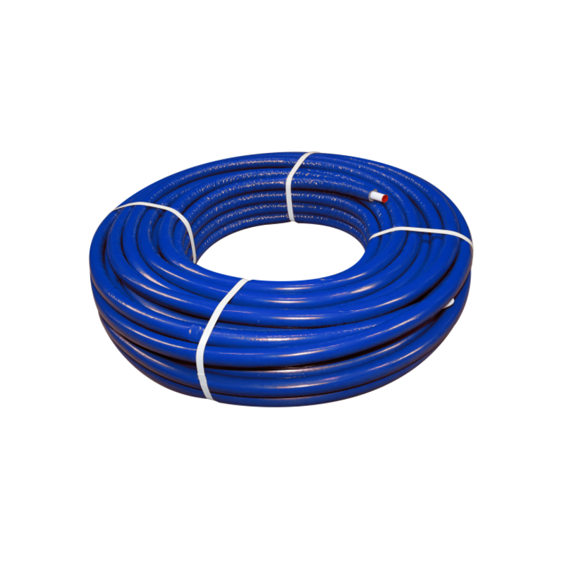 BONFIX 2003315 - Alu-pers meerlagenbuis + 6 mm isolatie blauw - 26 x 3 mm (rol 50 meter)
