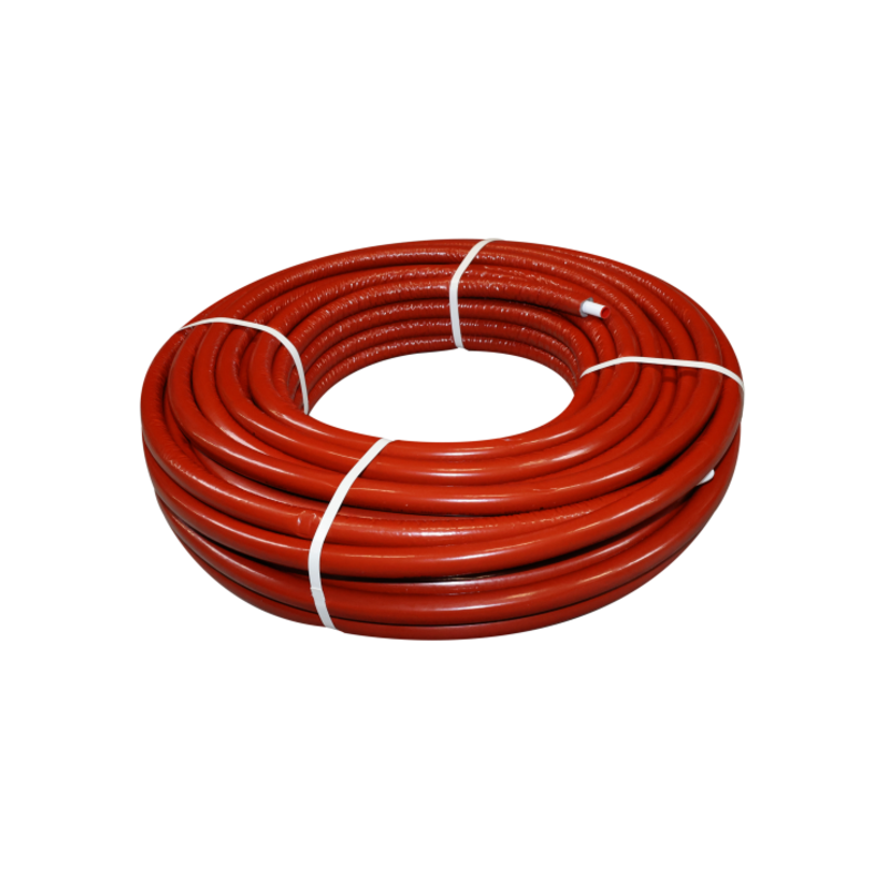 BONFIX 2003205 - Alu-pers meerlagenbuis + 6 mm isolatie rood - 16 x 2 mm (rol 50 meter)