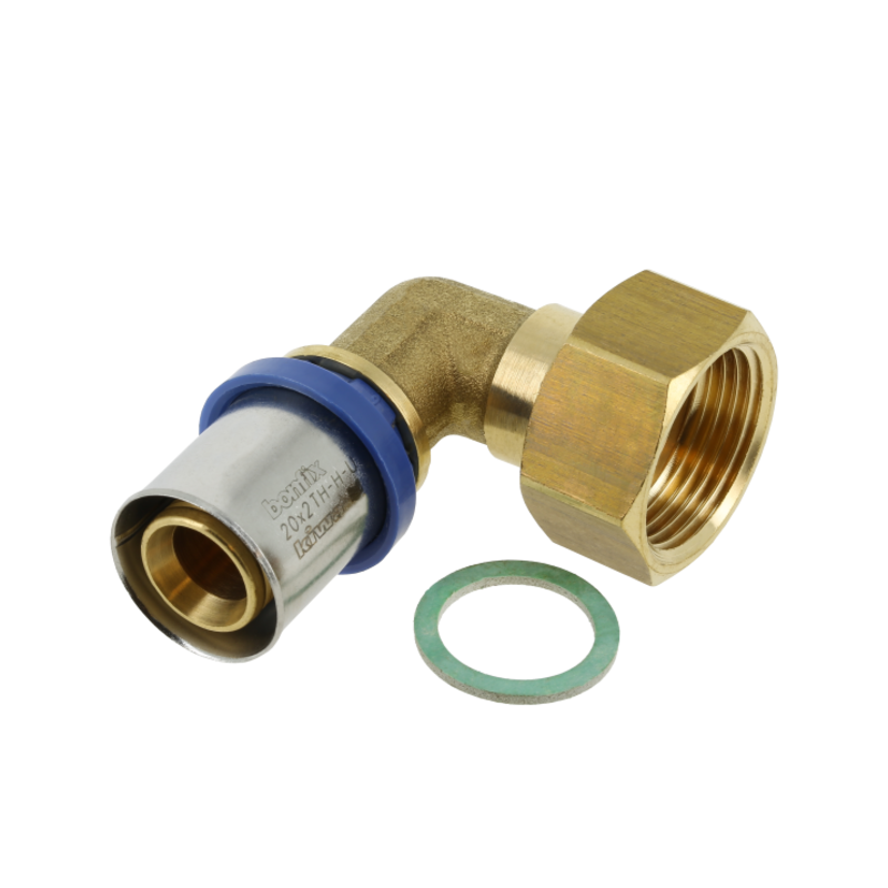 BONFIX 2002105 - Perskoppeling knie 90° - Messing - 20 x 3/4'' G F