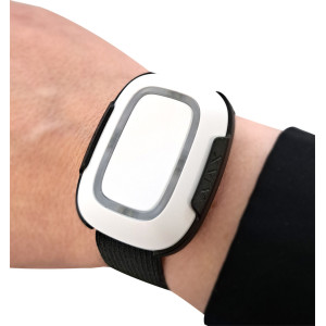 Zwarte polsband voor Ajax Button of DoubleButton