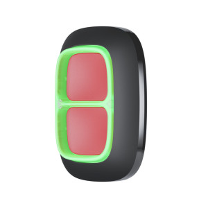 Ajax DoubleButton, zwart, draadloze overvalknop