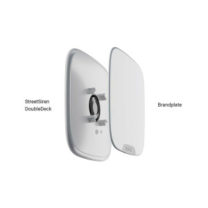 Ajax Double Deck StreetSiren, wit, draadloze buitensirene