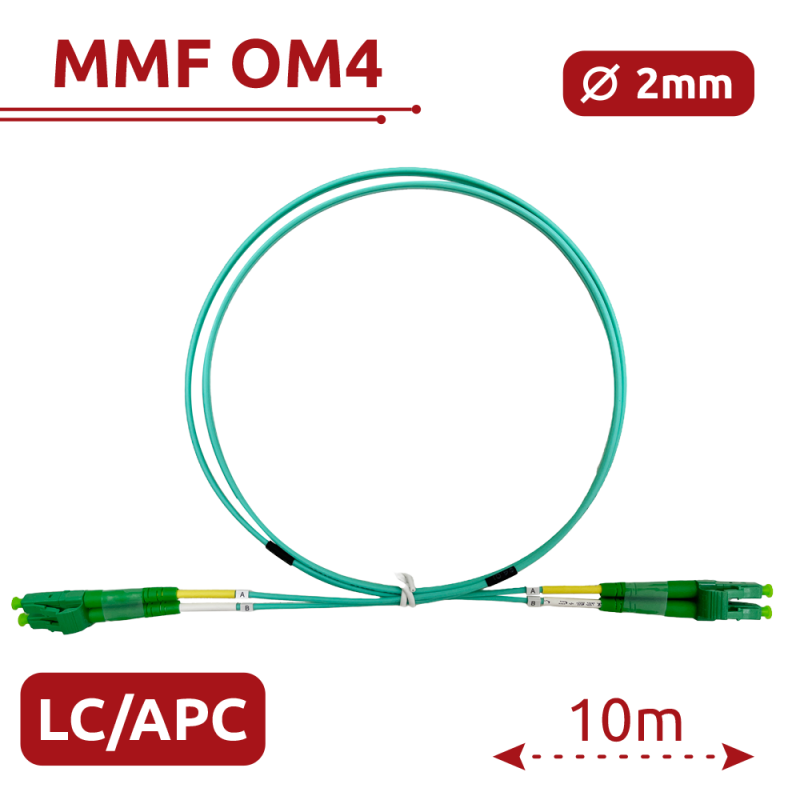 SF-LC-APC-LC-APC-OM4-DX-10M-A