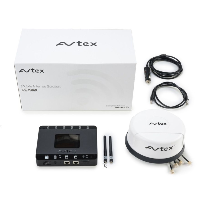 Avtex AMR104X complete kit 4G router R104X + ant. LG55AN WIT