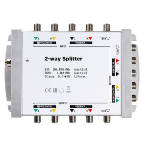 Polytron PSG 510S 2-weg verdeler voor cascade 5 IN, 2x 5 OUT