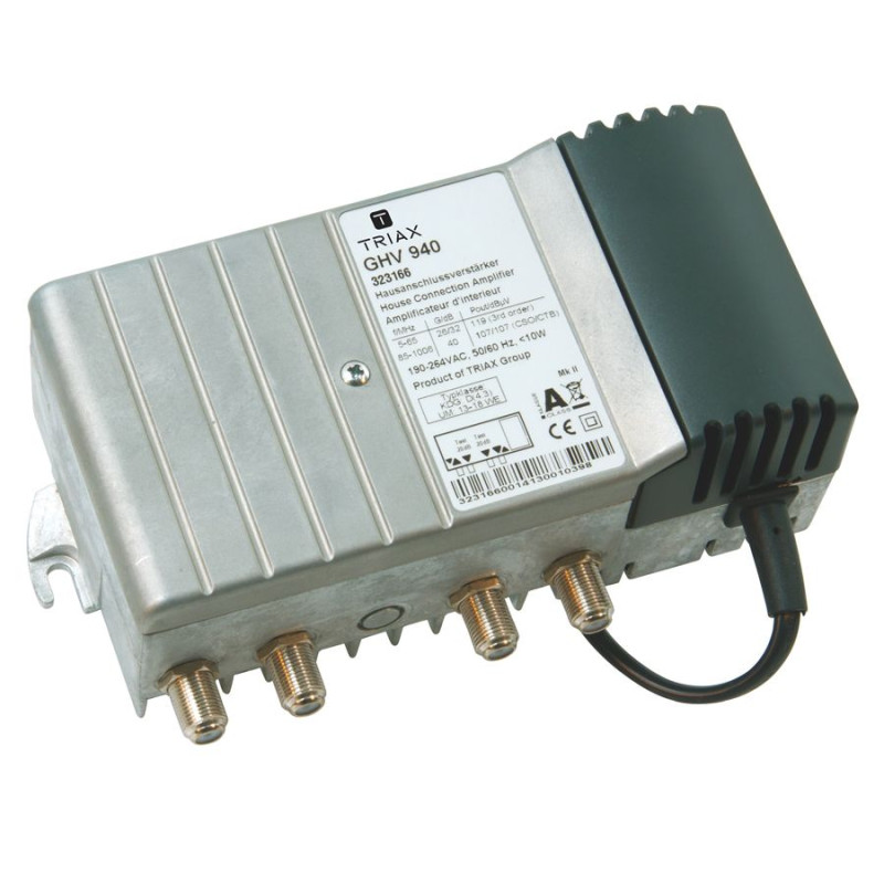Triax GHV940 versterker 40dB met actief retourpad