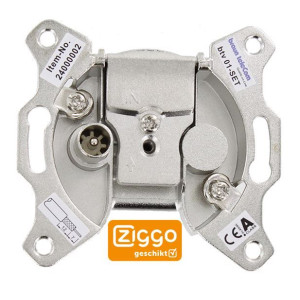 Braun Telecom BTV01-SET enkelgats einddoos incl. afdekplaat