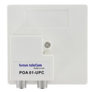 Braun Telecom POA 01 B UPC Opdruk 2v IEC verdeler male