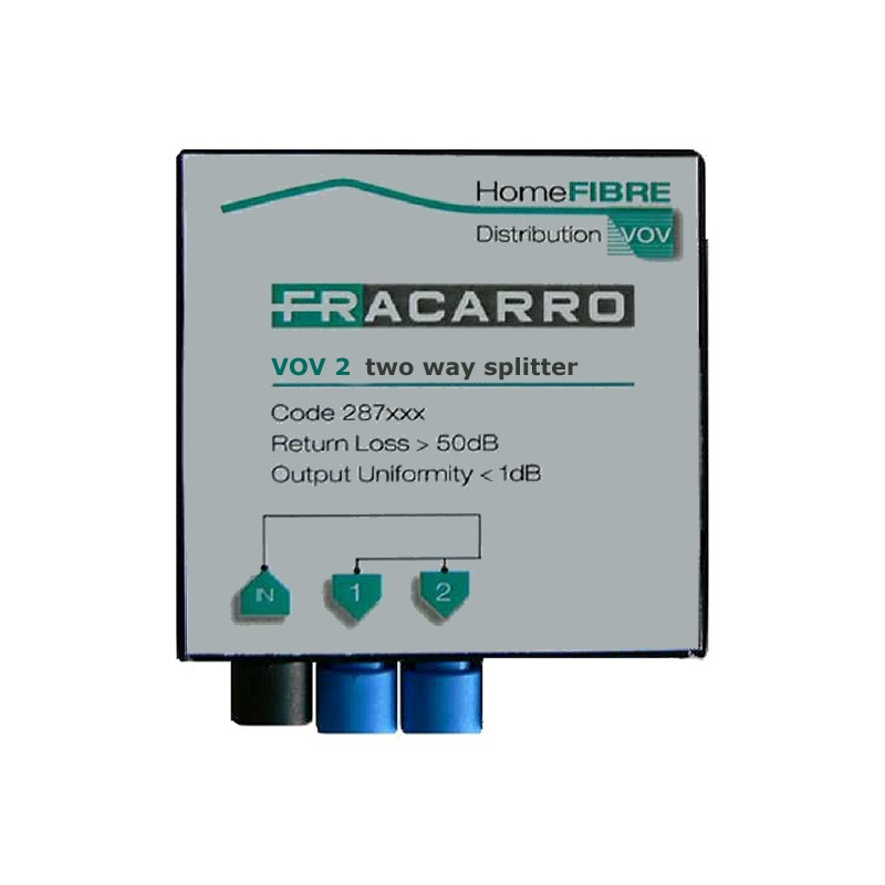 Fracarro VOV 2 Splitter 2-voudig,(3,9dB), mini conn.