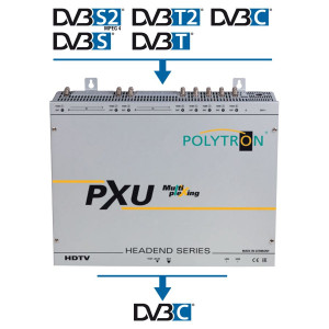 Polytron PXU 848C 4CI 8x8 Mux Compact Headend S2/T2/CDVB-C