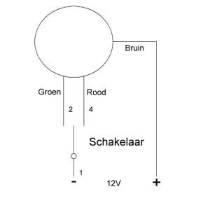 TravelLeds inb spot zwart 80mm 6+6 Leds 3K+6K klem