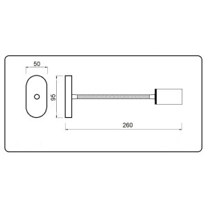 TravelLeds opb spot Zw flex led 5K 260mm opaal switch/usb