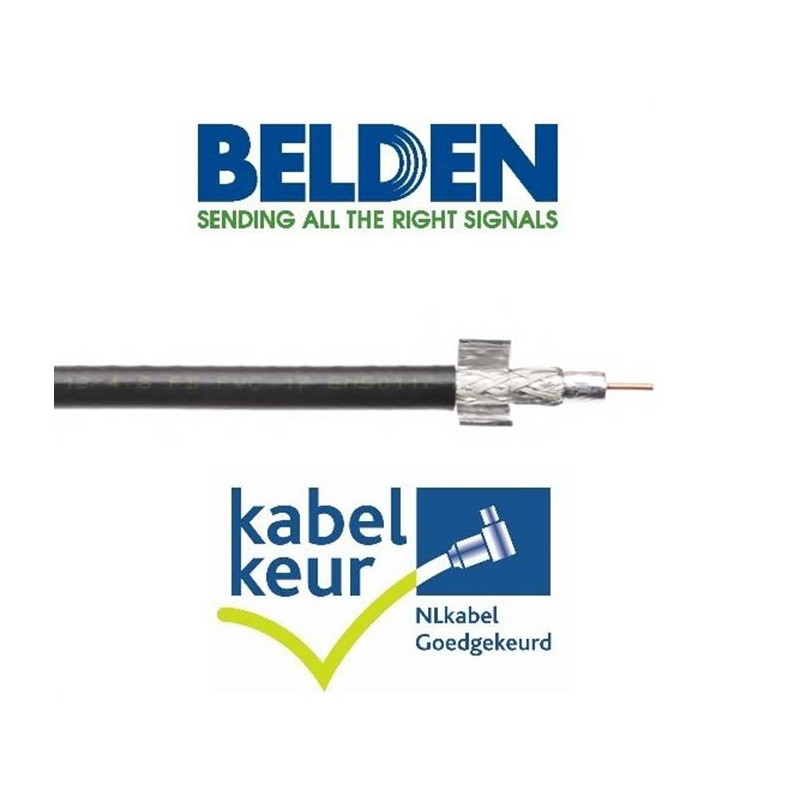 Belden H125D00 Coax DuoBond+ PVC KABELKEUR zwart Haspel 250m