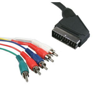 Component YUV Scart-Cinch kabel opop