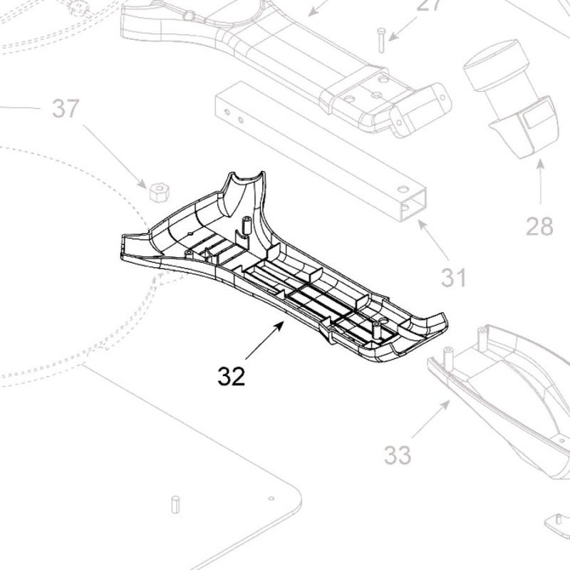 Teleco 10537 spare part Buisafdekkap LNB onderkant E.65