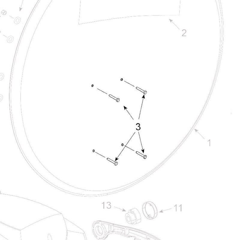 Teleco 08595 spare part Schroef M5X14 T.65
