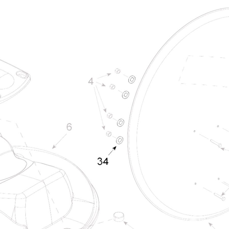 Teleco 15616 spare part Onderlegring D5 CL.65
