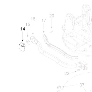 Teleco 10544 spare part Linker inzetstuk LNB arm CL.E.65