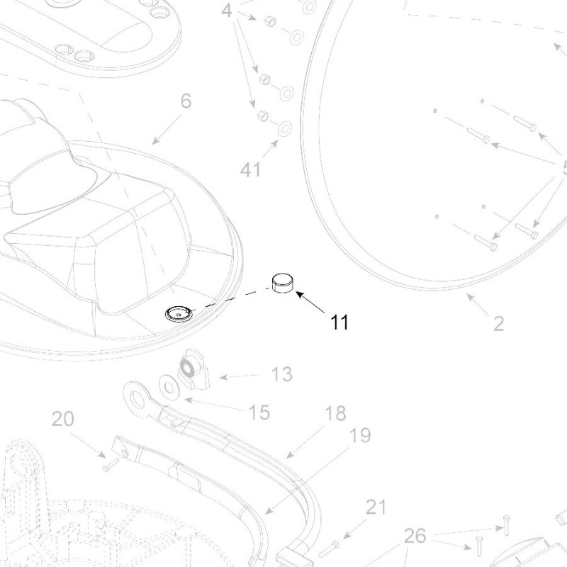 Teleco 11195 spare part LNB rubber steun CL.E.65/85