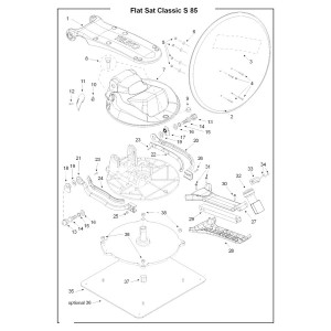 Teleco 17107 spare part Sticker schotel CL.85 & E.65/85