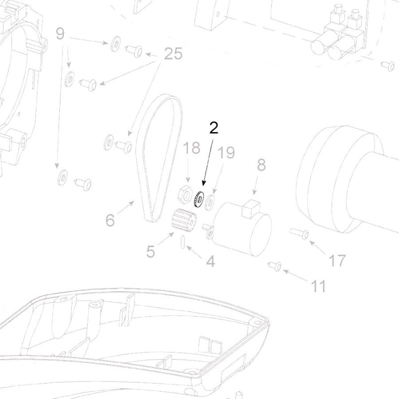 Teleco 05713 spare part Getande borgring D3