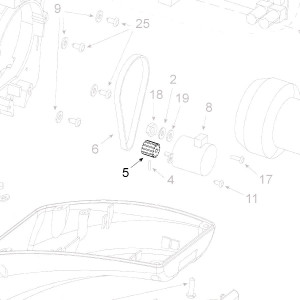 Teleco 10261 spare part Riemschijf