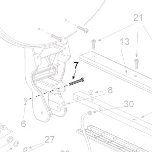 Teleco 10979 spare part Schroef M6x55 Voyager 65