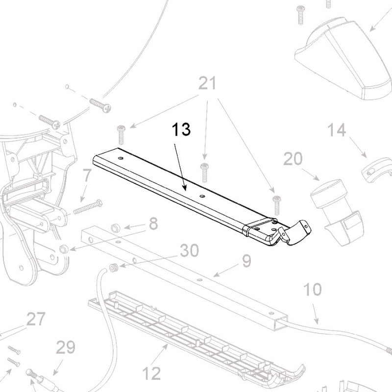 Teleco 11508 spare part Bovenkap lnb arm Voy.65