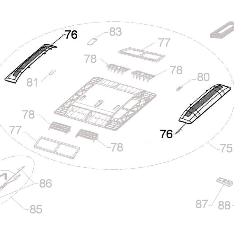 Telair 06238 spare part Filter inkomende lucht p/st