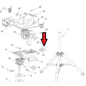 Teleco 06132 spare part Steunplaat ACTIVSAT